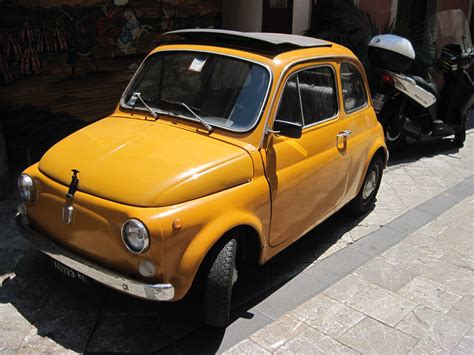 Old Fiat 500 Yellow Italy Beautiful Car Fiat500 Retro Vintage
