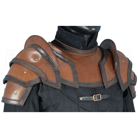 Shoulder Armour With Neck Guard Mci 2740 By Medieval Armour Leather