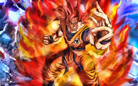 Dragon Ball Z Wallpapers Goku Super Saiyan God ~ Ssj Goku On Exploding
