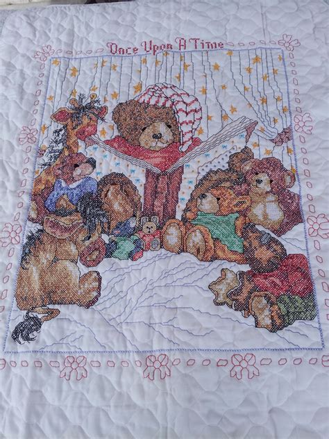 Completed cross stitch baby quilt....finally! | Completed ...