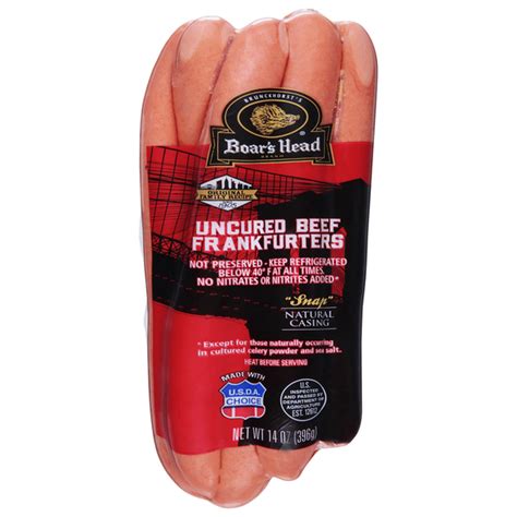 Boar's Head Uncured Beef Frankfurters (14 oz) Delivery or Pickup Near