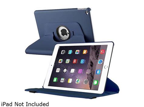 Ipad Air 2 Caseinsten Navy Blue 360 Degree Swivel Leather Case With