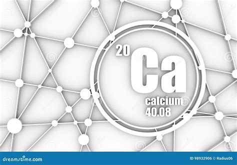 Calcium Chemical Symbol As In The Periodic Table Stock Illustration