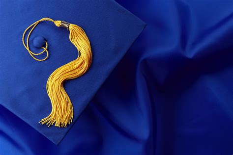 Royal Blue And Gold Graduation Background