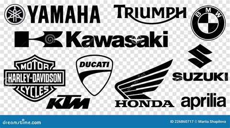 Motorcycle Brand Logo Set Editorial Photography Illustration Of Vector