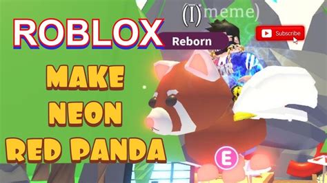 Neon Red Panda : Roblox (Adopt Me) - YouTube