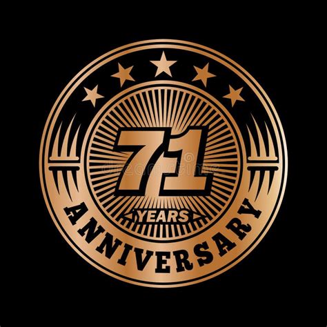 71 Years Anniversary Celebration 71st Anniversary Logo Design 71years
