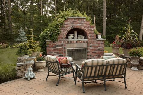 Red Brick Outdoor Fireplace Fireplace Design Ideas