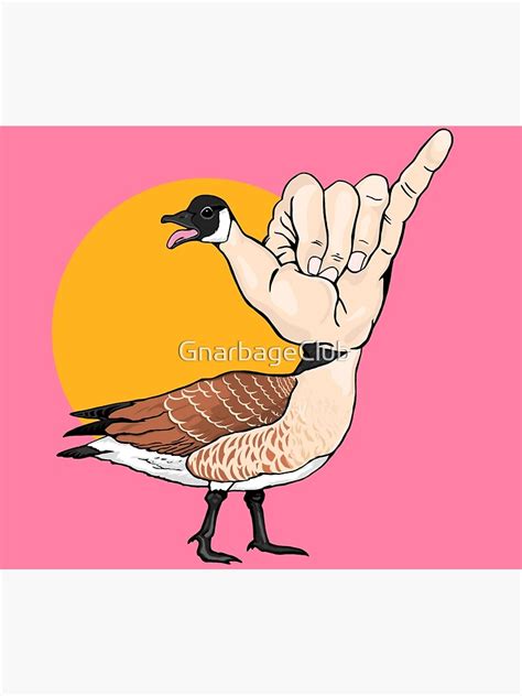 Hang Loose Goose Poster By Gnarbageclub Redbubble