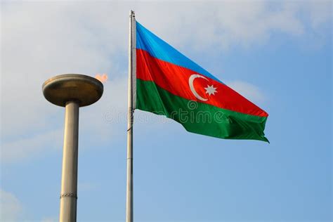 National Flag Baku Azerbaijan Stock Image Image Of Flag Baki 62867401