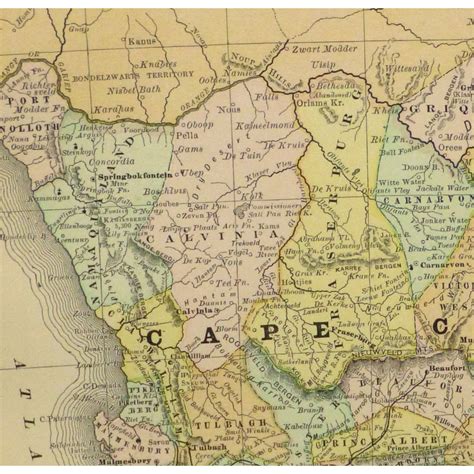Map Cape Colony Africa 1891 Original Art Antique Maps And Prints