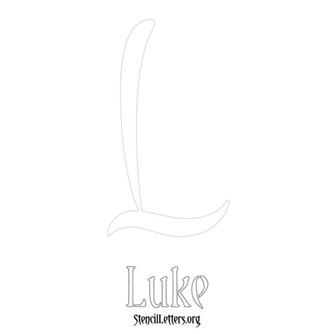 Luke Free Printable Name Stencils With 6 Unique Typography Styles And