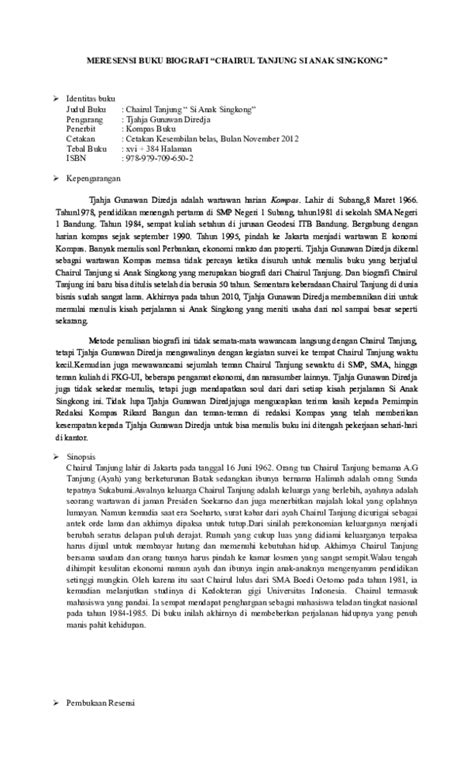 Ebooks chairul tanjung si anak singkong by tjahja gunawan diredja are currently available in various formats such as pdf, doc and epub. (DOC) Resensi Buku Geografi "AKBAR TANJUNG SI ANAK ...