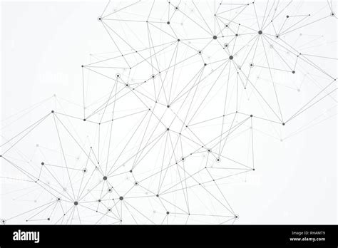 Abstract Polygonal Background With Connected Lines And Dots