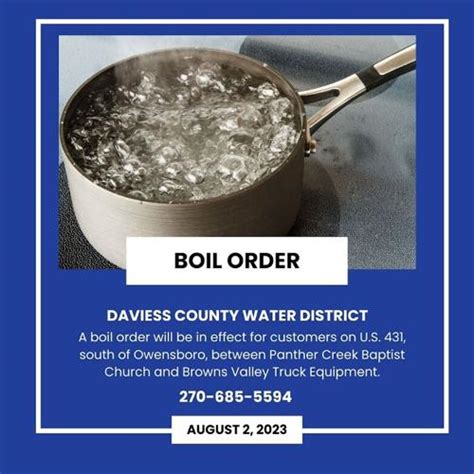 Boil Order Issued For Some Daviess County Residents Kentucky