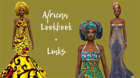 African Nigerian Lookbook Headgear Cc Link The Sims 4 Youtube