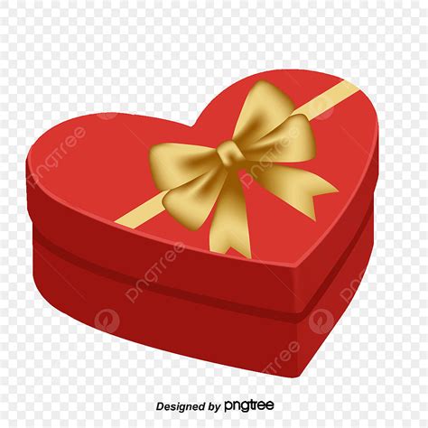 Heart Shaped T Box Red Bow Png Transparent Clipart Image And Psd