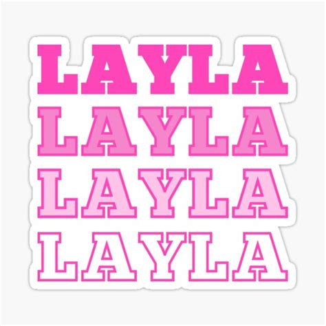 Layla Sticker For Sale By Silentcreations Redbubble