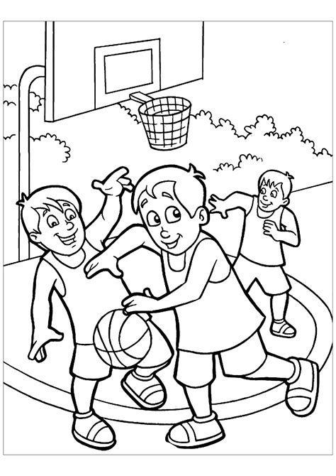Free Basketball Coloring Pages To Print Basketball Kids Coloring Pages