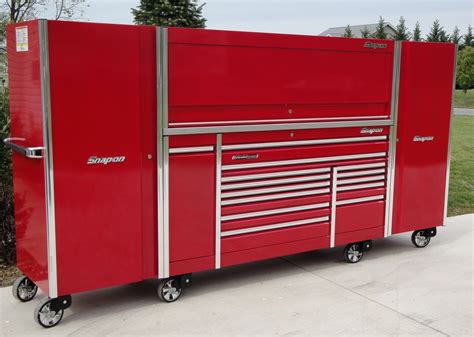 (2) 22 end cabinet, (1) 56 roller cabinet, (1) 56 stainless top, (1) 56 work center, (1) 56 overhead. Snap-on Epiq | Tool box, Tool box storage, Garage tools