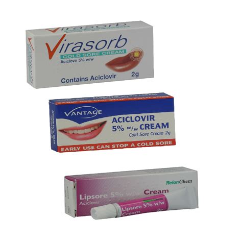 Aciclovir Cold Sore Cream 5 3x2g Pack Home Health Uk