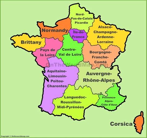 France Regions Map France Map France Geography France