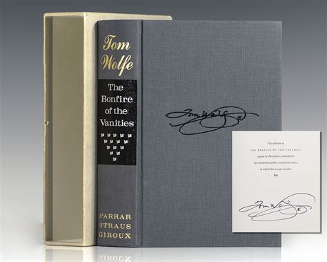The Bonfire Of The Vanities Tom Wolfe First Edition Signed