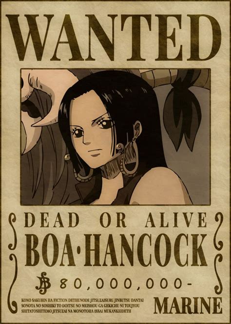 Boa Hancock Bounty Poster