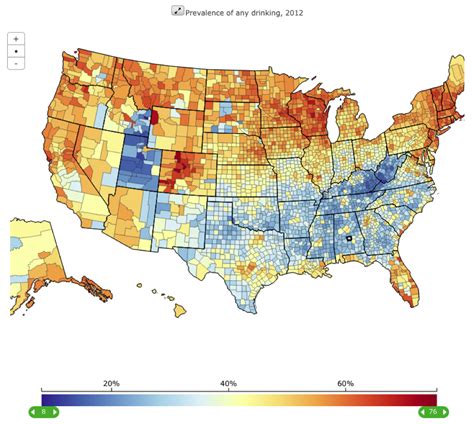 Americas Heaviest Drinking Counties Mapped
