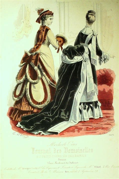 Journal Des Demoiselles 1873 Victorian Fashion Fashion Plates