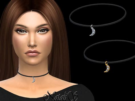 Crescent Moon Pendant Choker Found In Tsr Category Sims 4 Female