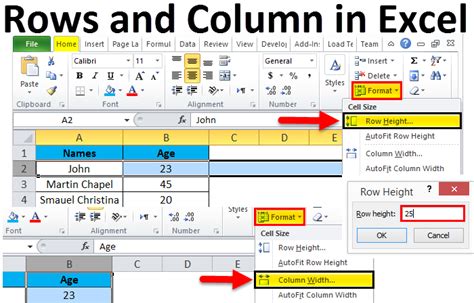 Describe How To Use The Rows In An Excel Sheet