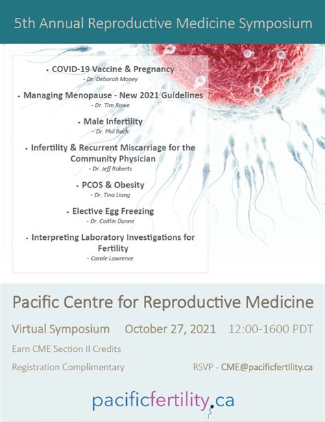 annual fertility symposium october 27 2021 pcrm vancouver fertility clinic