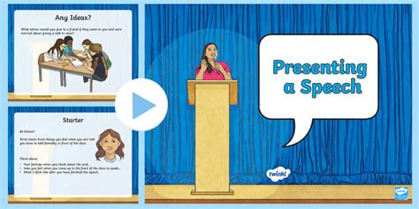 Skills Powerpoint Template Public Speaking Slides Twinkl