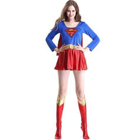 Sexy Superhero Costume Adult Female Superwoman Clothing Sexy Uniforms Halloween Costumes