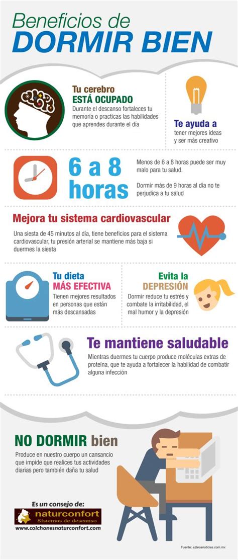 Beneficios de dormir bien Infografías interesantes Infografia salud Salud integral y