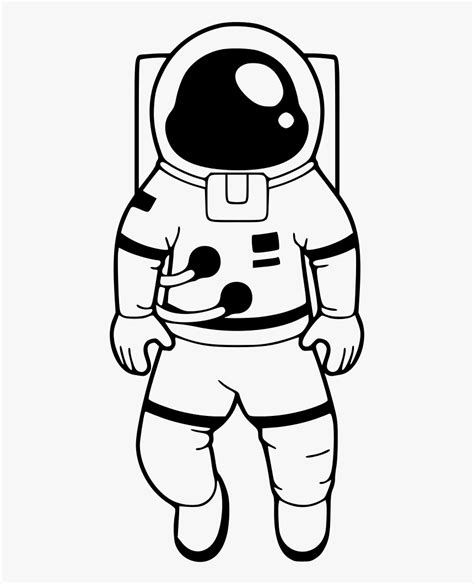Astronaut Astronaut Clip Art Black And White Hd Png Download Kindpng
