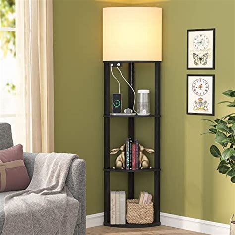 Tribesigns Corner Shelf Floor Lamp With 3 Color Temperatures Led Bulb