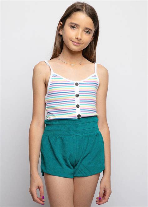 Girls Teal Terry Shorts 9 16 Years Teenzshop