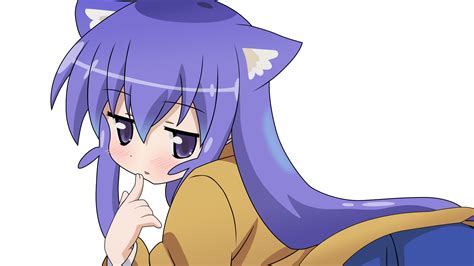 Acchi Kocchi Catgirl Miniwa Tsumiki Purple Eyes Purple Hair