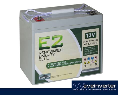 12v 85ah Nomad E2 Deepcycle Battery 5yr Warranty Waveinverter