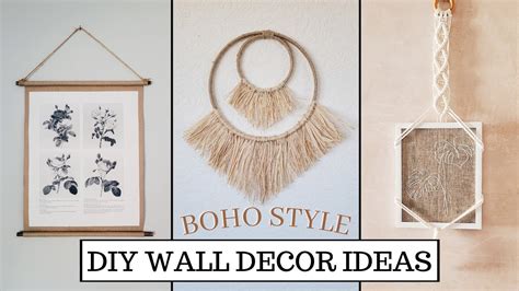 Diy Boho Wall Decor Ideas Easy And Budget Friendly Projects Youtube