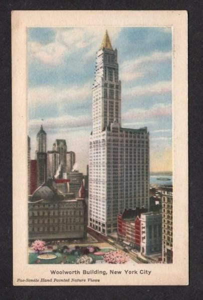 Nyc Woolworth Bldg Building New York City Postcard Fac Simile Nature