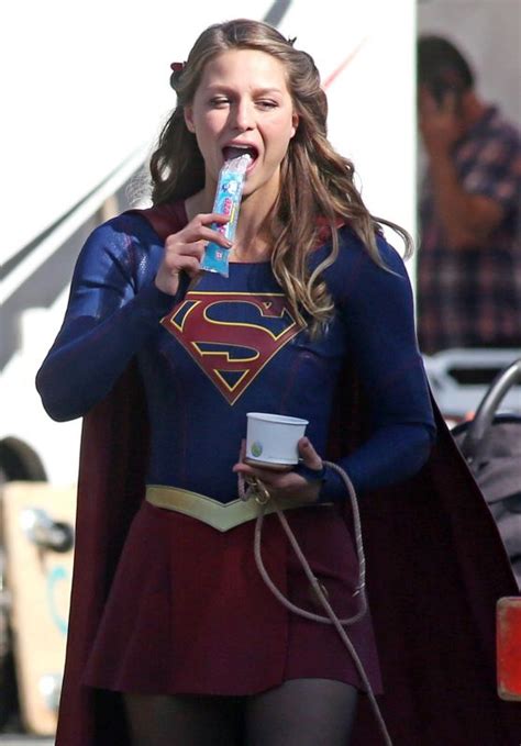 Melissa Benoist Supergirl Set In Vancouver