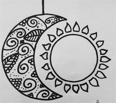 Moon And Sun Super Cute Doodle Design Tumblr Sketches Tumblr Drawings Sketches Easy Easy