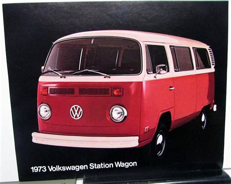 1973 Volkswagen Station Wagon Vw Bus Van Sales Specifications Data Sheet