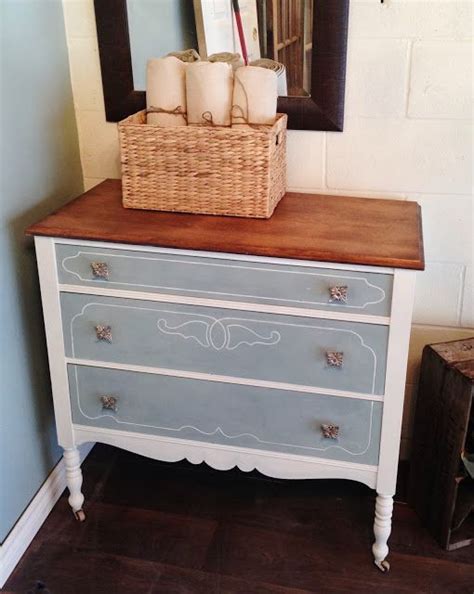 Gorgeous vintage mid century modern dresser! Antique dresser turned vanity - chalk paint | Furniture ...