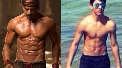 Shahrukh Khans Son Aryan Flaunts His Six Pack Abs In Pool Indiatv