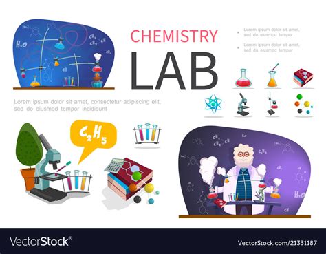 Flat Laboratory Research Infographic Template Vector Image