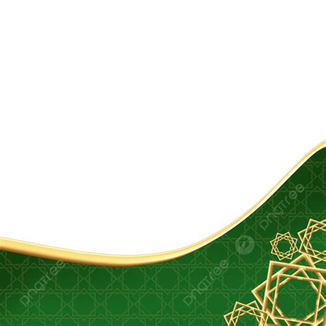 Islamic Ornament Frame Png Image Islamic Frame With Green Background